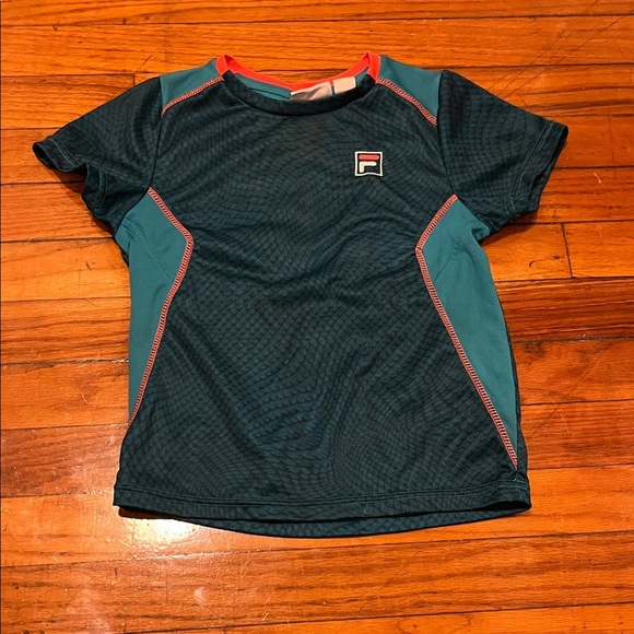 Fila Other - Fila Dark Teal and Coral Sports Tee